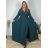 Langes, elegantes Damenkleid mit breiten Trägern (SL) FRENCH FASHION FMPEL23VELVET -   Smaragdgrün -   XL