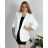 Set elegante Jacke Langarm und Hose Damen (S / M ONE SIZE) ITALIAN FASHION IMM211392 52 weiß
