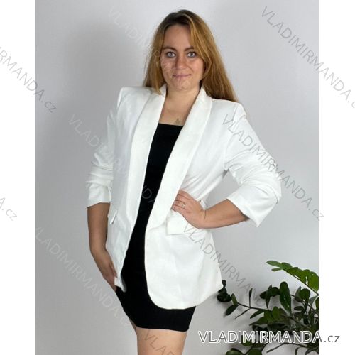 Set elegante Jacke Langarm und Hose Damen (S / M ONE SIZE) ITALIAN FASHION IMM211392 52 weiß
