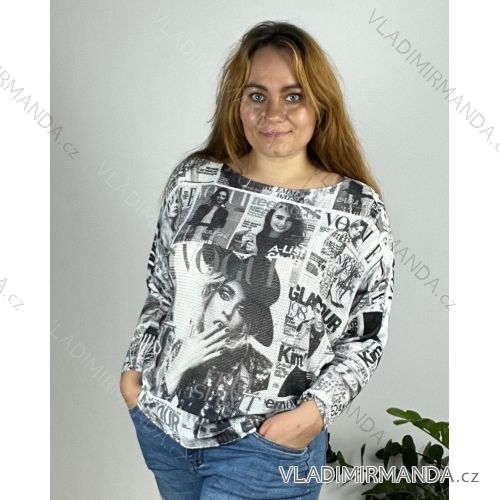 Oversize-Pullover für Damen mit Aufdruck (M / L ONE SIZE) ITALIAN FASHION IMB22KELLY