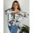 Oversize-Pullover für Damen mit Aufdruck (M / L ONE SIZE) ITALIAN FASHION IMB22KELLY 52/54 weiß