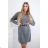 Kurzes gestricktes Langarmkleid für Damen (S/M EINHEITSGRÖSSE) ITALIAN FASHION IM424325