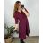 Kleid Oversize Kurzarm Damen (4XL/5XL ONE SIZE) ITALSKÁ MÓDA IM422FLUFF 42/44 Wein
