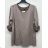 Damen-Tunika mit kurzen Ärmeln in Übergröße (Einheitsgröße S/M) ITALIAN FASHION IMPSH2322161