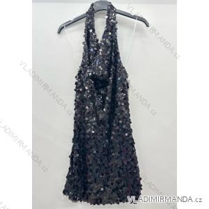 Elegantes glitzerndes Kleid mit Pailletten, ärmellos, Damen (S/M/L ONE SIZE) ITALIAN FASHION IMPSH246883