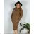 Übergroßer gestrickter Langarmpullover für Damen (S/M EINHEITSGRÖSSE) ITALIAN FASHION IMSN2416125 48/50 grau