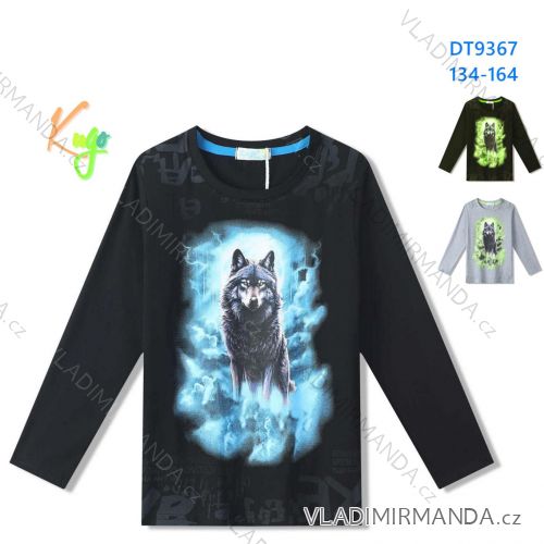 T-Shirt Langarm mit Pailletten Kinder Jugendliche Mädchen (116-146) KUGO B3258