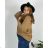 Oversize-Pullover für Damen mit Aufdruck (M / L ONE SIZE) ITALIAN FASHION IMB22KELLY 56/58 hellbraun