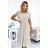 Kurzärmliges Hemdkleid für Damen (S / M ONE SIZE) ITALIAN FASHION IM422633 M / L beige