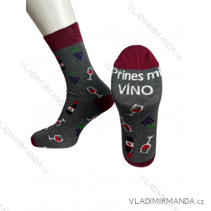 Herrensocken Merry Bring Me Wine (39-46) POLISH FASHION DPP23020/DR