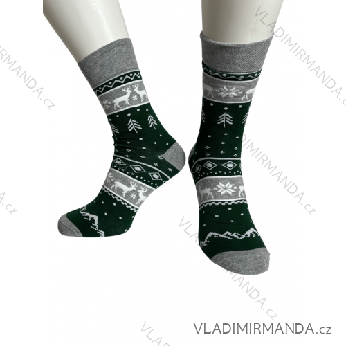 Ponožky veselé  pánské (42-46) POLSKÁ MÓDA DPP21299 dunkelgrün 44-46