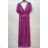 Langes glitzerndes Kleid, kurze Ärmel, Damen (S/M/L ONE SIZE) ITALIAN FASHION IMPSH2423589