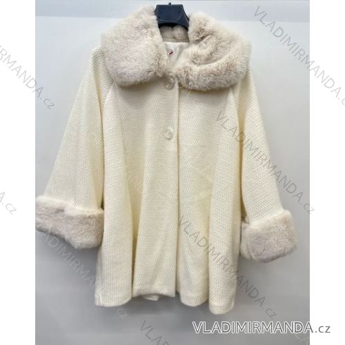Langärmeliger Winter-Lammmantel für Damen (S/M EINHEITSGRÖSSE) ITALIAN FASHION IMPSH23556A