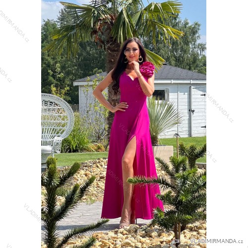 Trägerloses Partykleid aus Tüll für Damen (S/M/L ONE SIZE) ITALIAN FASHION IM923001 fialová purpurová 34