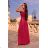 Trägerloses Partykleid aus Tüll für Damen (S/M/L ONE SIZE) ITALIAN FASHION IM923001 růžová fuchsiová 34