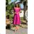 Trägerloses Partykleid aus Tüll für Damen (S/M/L ONE SIZE) ITALIAN FASHION IM923001 růžová fuchsiová 36