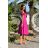 Trägerloses Partykleid aus Tüll für Damen (S/M/L ONE SIZE) ITALIAN FASHION IM923001 růžová fuchsiová 36