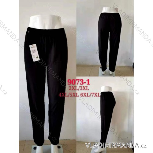 Leggings 3/4 kurze Damen Übergröße (4xl-7xl) ELEVEK ZW7-4 6XL / 7XL schwarz