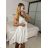 Sommerchiffon-Sommerkleid Carmen (S / M ONE SIZE) ITALIAN FASHION IMWA222561 -   weiß -   S / M
