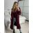 Fleecemantel Langarm Reißverschluss Kapuze Damen Oversized (XL / 2XLONE SIZE) ITALIAN FASHION IMD211123 -   Wein -   S/M/L