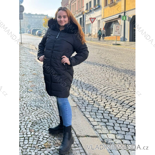 Kabát zimní dámský (S-2XL) LIBLAND LIB22LD-7778 5XL schwarz