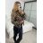 Ärmellose Jacke mit langen Ärmeln (uni sl) ITALIENISCHE Mode IMC17326 -   braun
 -   S / M