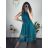Šaty elegantní letní bez rukávu dámské (S/M/L ONE SIZE) ITALSKÁ MÓDA IM322SIMONE/DR grün S/M/L