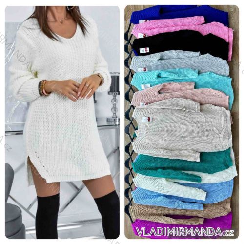 Kleid mit 3/4 Ärmeltasche für Damen (uni sl) ITALIAN Fashion IM3181746