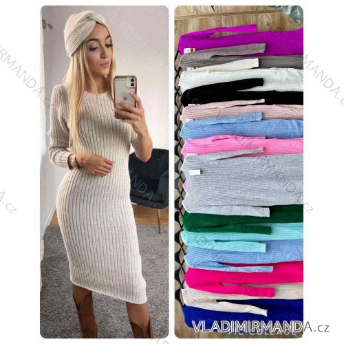 Kleid mit 3/4 Ärmeltasche für Damen (uni sl) ITALIAN Fashion IM3181746