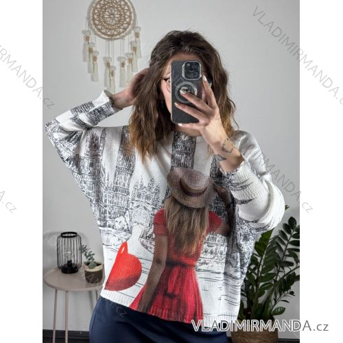 Leichter Damenpullover (uni l / xl) ITALIAN FASHION IMB21452