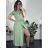 Langes Sommerkleid mit kurzen Ärmeln für Damen (Einheitsgröße S/M) ITALIAN FASHION IMD23430