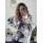 Oversize-Pullover für Damen mit Aufdruck (M / L ONE SIZE) ITALIAN FASHION IMB22KELLY 52/54 weiß
