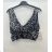 Ärmelloses Spitzen-Crop-Top für Damen (S/M EINHEITSGRÖSSE) ITALIAN FASHION IMPSH233208