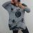 Tunika T-Shirt warm Langarm Damen Übergröße (uni L/XL) türkische Mode TME24NOVEMBER