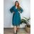 Shirt verlängert 3/4 Langarm Damen (L/XL/2XL ONE SIZE) ITALIAN FASHION IM423025