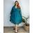 Shirt verlängert 3/4 Langarm Damen (L/XL/2XL ONE SIZE) ITALIAN FASHION IM423025