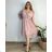 Shirt verlängert 3/4 Langarm Damen (L/XL/2XL ONE SIZE) ITALIAN FASHION IM423025  Rose alte Rose