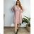Shirt verlängert 3/4 Langarm Damen (L/XL/2XL ONE SIZE) ITALIAN FASHION IM423025  Rose alte Rose