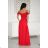 Damen Plus Size (42-46) langes elegantes ärmelloses Partykleid POLISH FASHION PMLBC23265-10 rot 46