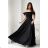 Damen Plus Size (42-46) langes elegantes ärmelloses Partykleid POLISH FASHION PMLBC23265-10 schwarz 36