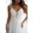 Damen Plus Size (42-46) langes elegantes ärmelloses Partykleid POLISH FASHION PMLBC23265-10 weiß 34