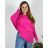 Übergroßer Pullover mit schrägen langen Ärmeln für Damen in Übergröße (48/50/52 EINHEITSGRÖSSE) ITALIAN FASHION IM424509XL