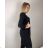 Šaty elegantní dlouhý rukáv dámské (S/M ONE SIZE) ITALSKÁ MÓDA IMM22SARA S / M schwarz