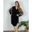 Sommerkleid Carmen aus Musselin für Damen (Einheitsgröße S/M) ITALIAN FASHION IMWE231506  schwarz