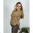 Oversize-Pullover für Damen mit Aufdruck (M / L ONE SIZE) ITALIAN FASHION IMB22KELLY 52/54 braun