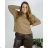 Oversize-Pullover für Damen mit Aufdruck (M / L ONE SIZE) ITALIAN FASHION IMB22KELLY 52/54 braun