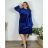 Sommerkleid Carmen aus Musselin für Damen (Einheitsgröße S/M) ITALIAN FASHION IMWE231506 56/58 Königsblau