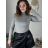 Langarm-Rollkragenpullover für Damen (uni sm) ITALIAN MODA IM919JM-5809-58