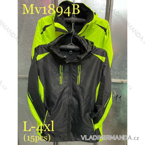 VINTE VIN24MV1894B Schmale, langärmlige Herren-Übergröße-Jacke (L-4XL).