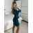 Langarmkleid für Damen (S/M EINHEITSGRÖSSE) ITALIAN FASHION IMPBB232L24157